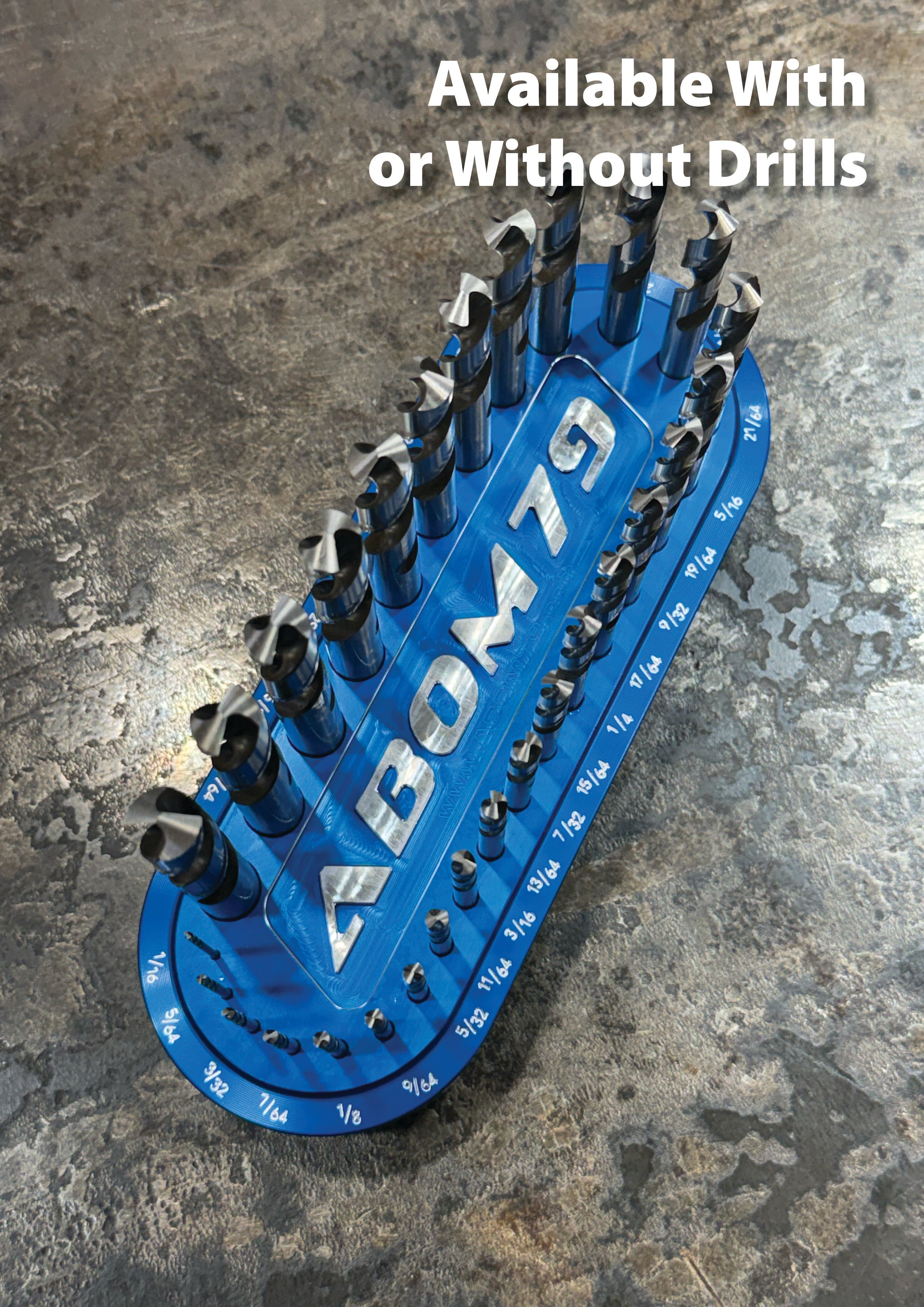 Abom Original Drill Index - Post Engraved - Blue