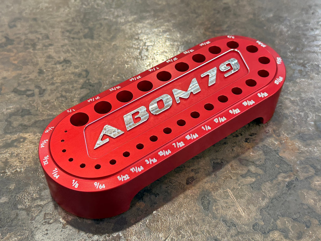 Abom Original Drill Index - Post Engraved - Matte Red