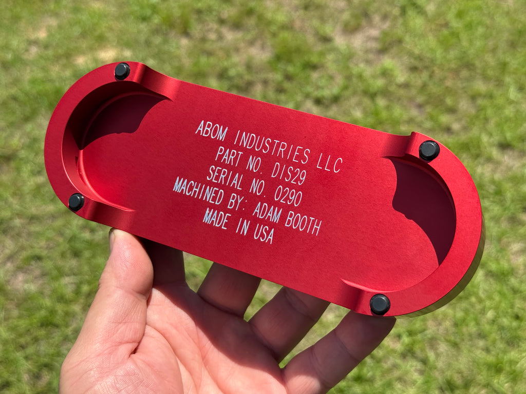 Abom Original Drill Index - Post Engraved - Matte Red