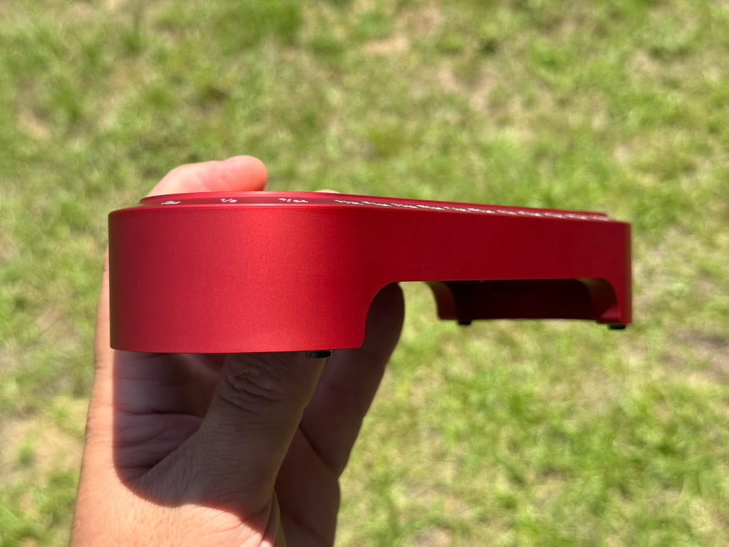 Abom Original Drill Index - Post Engraved - Matte Red