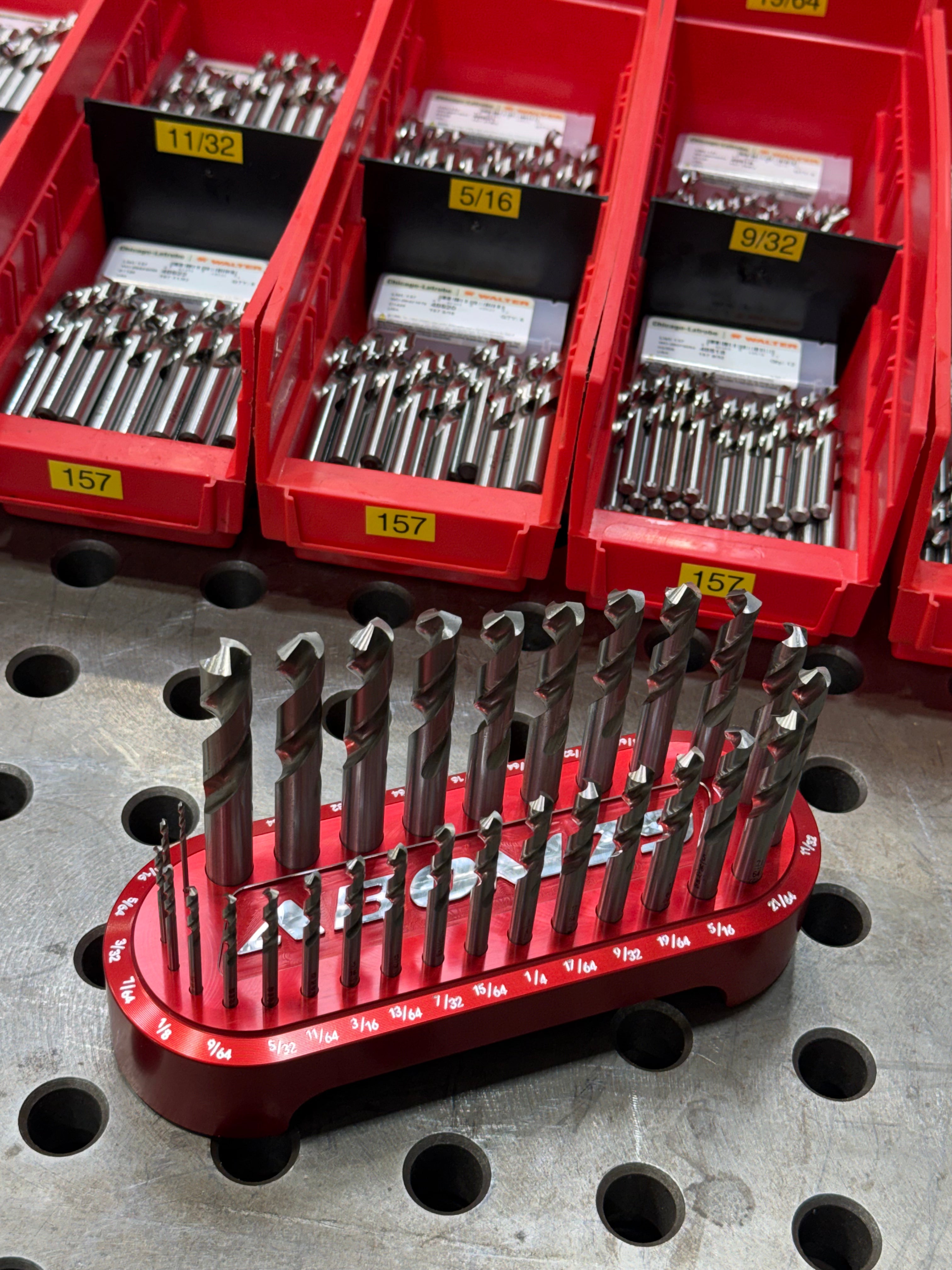 Abom Original Drill Index - Post Engraved - Matte Red