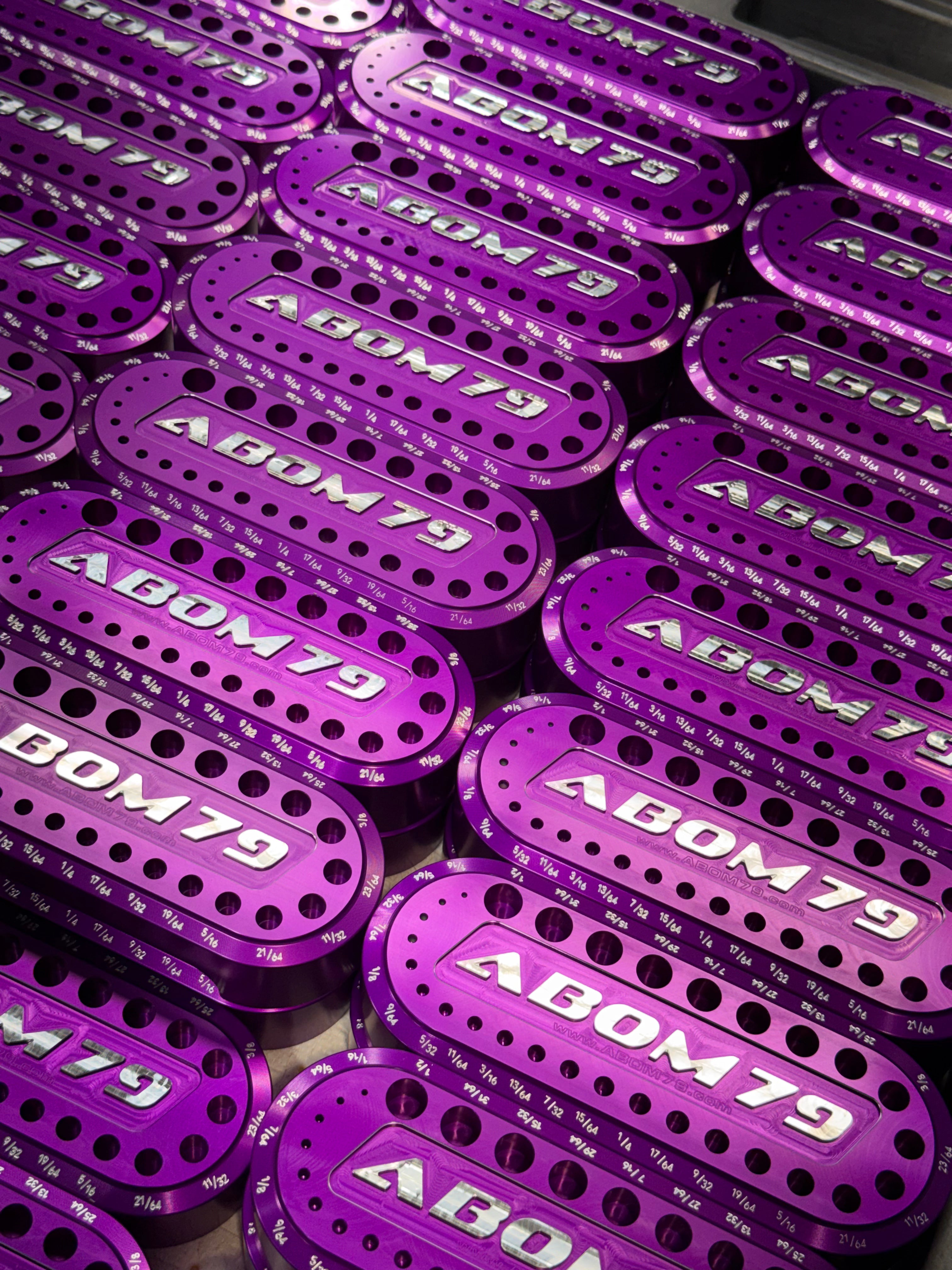 Abom Original Drill Index - Post Engraved - Purple