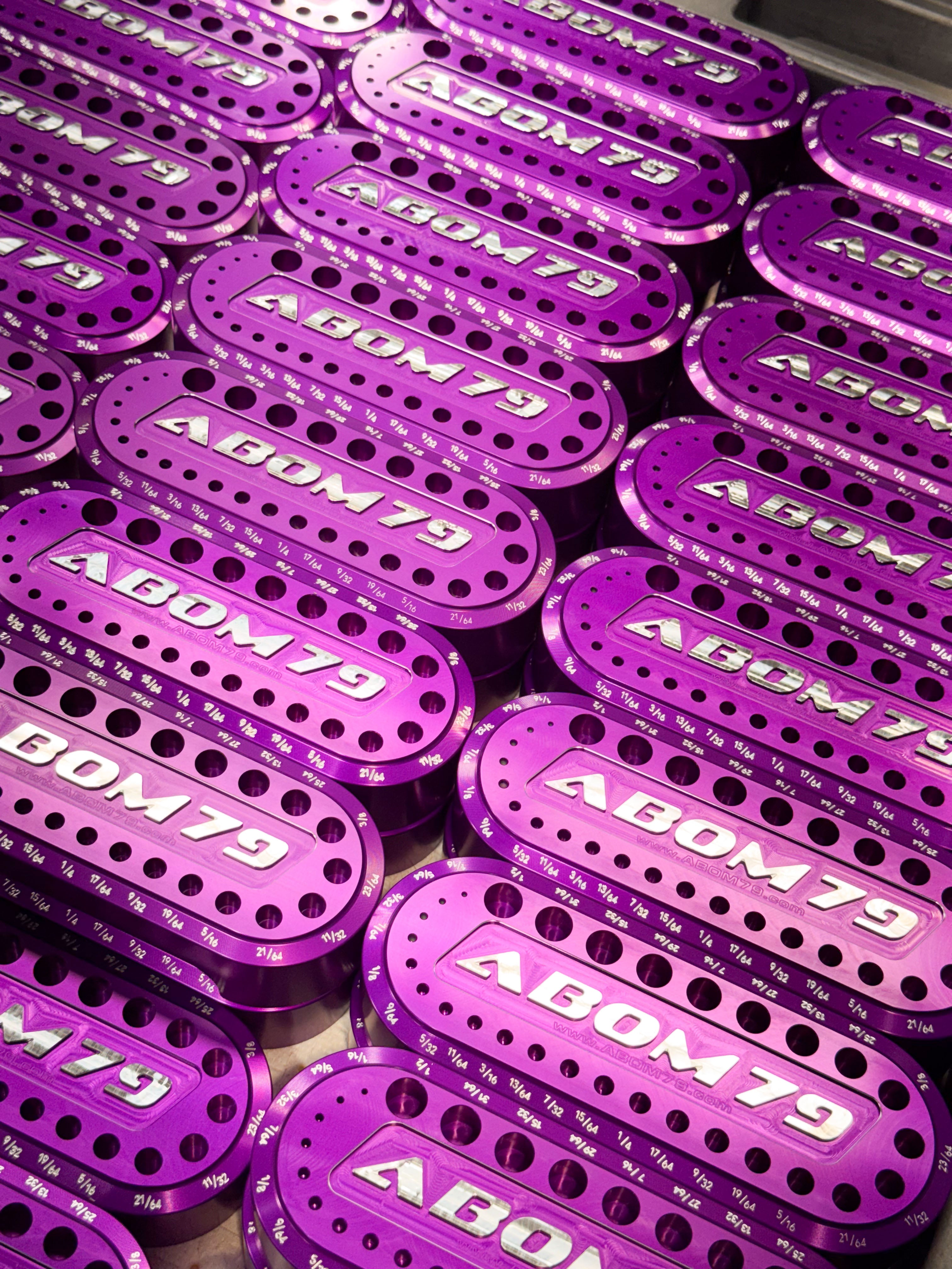 Abom Original Drill Index - Post Engraved - Purple