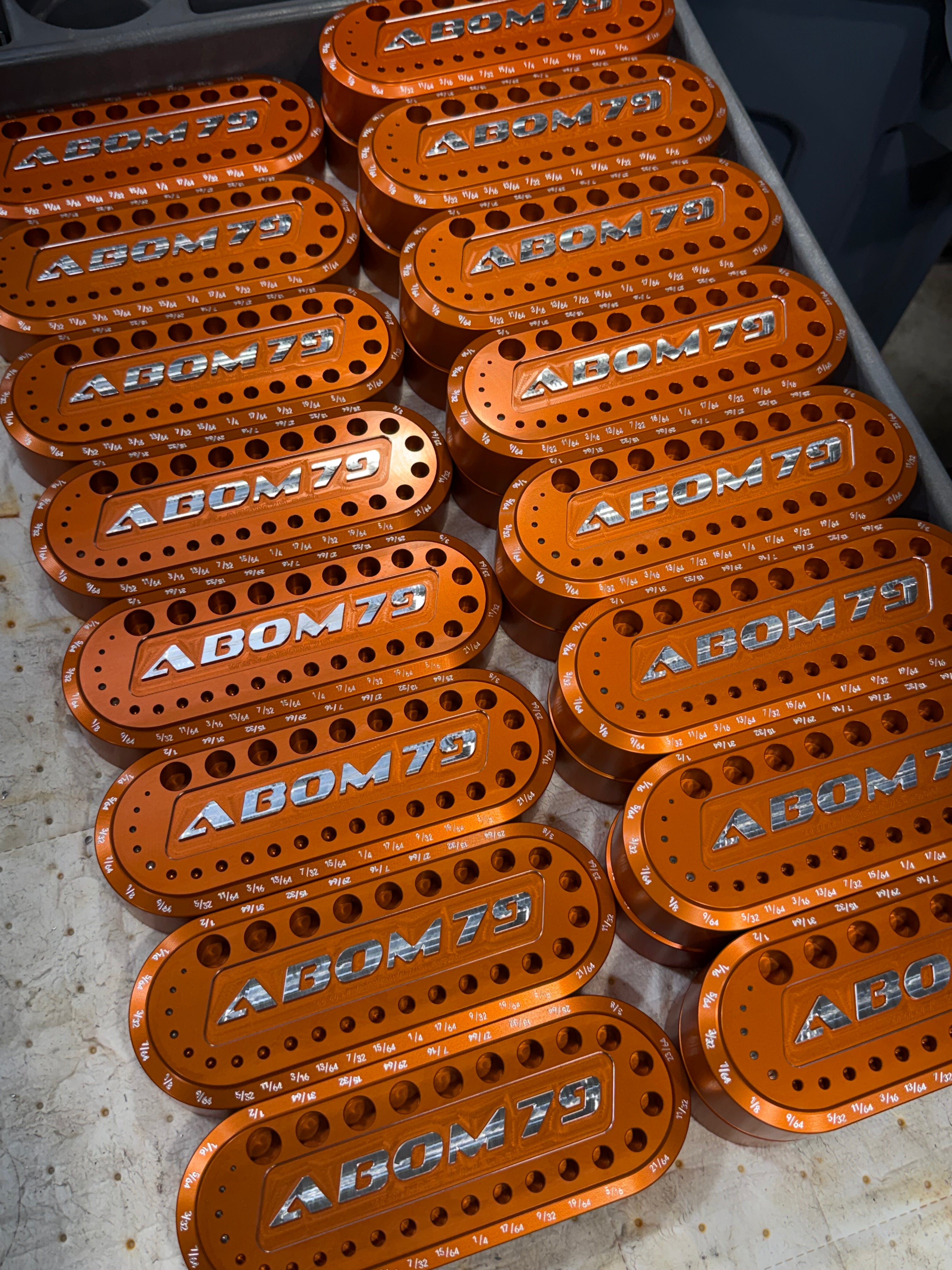 Abom Original Drill Index - Post Engraved - Orange