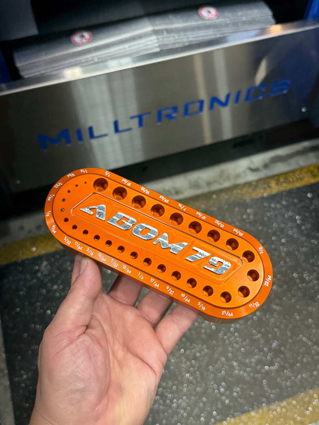 Abom Original Drill Index - Post Engraved - Orange