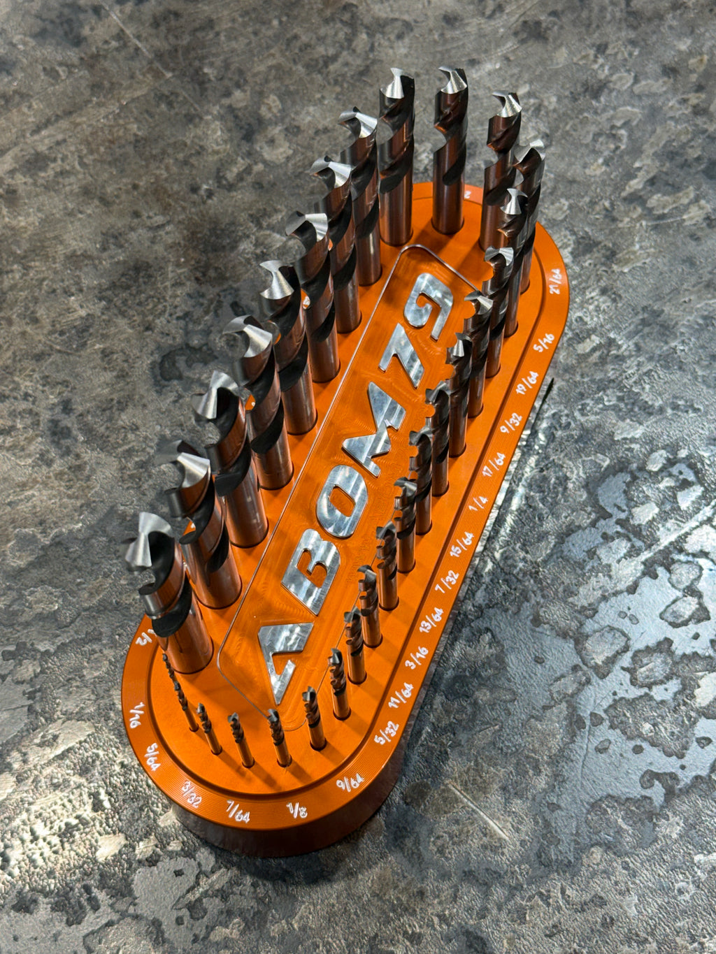 Abom Original Drill Index - Post Engraved - Orange