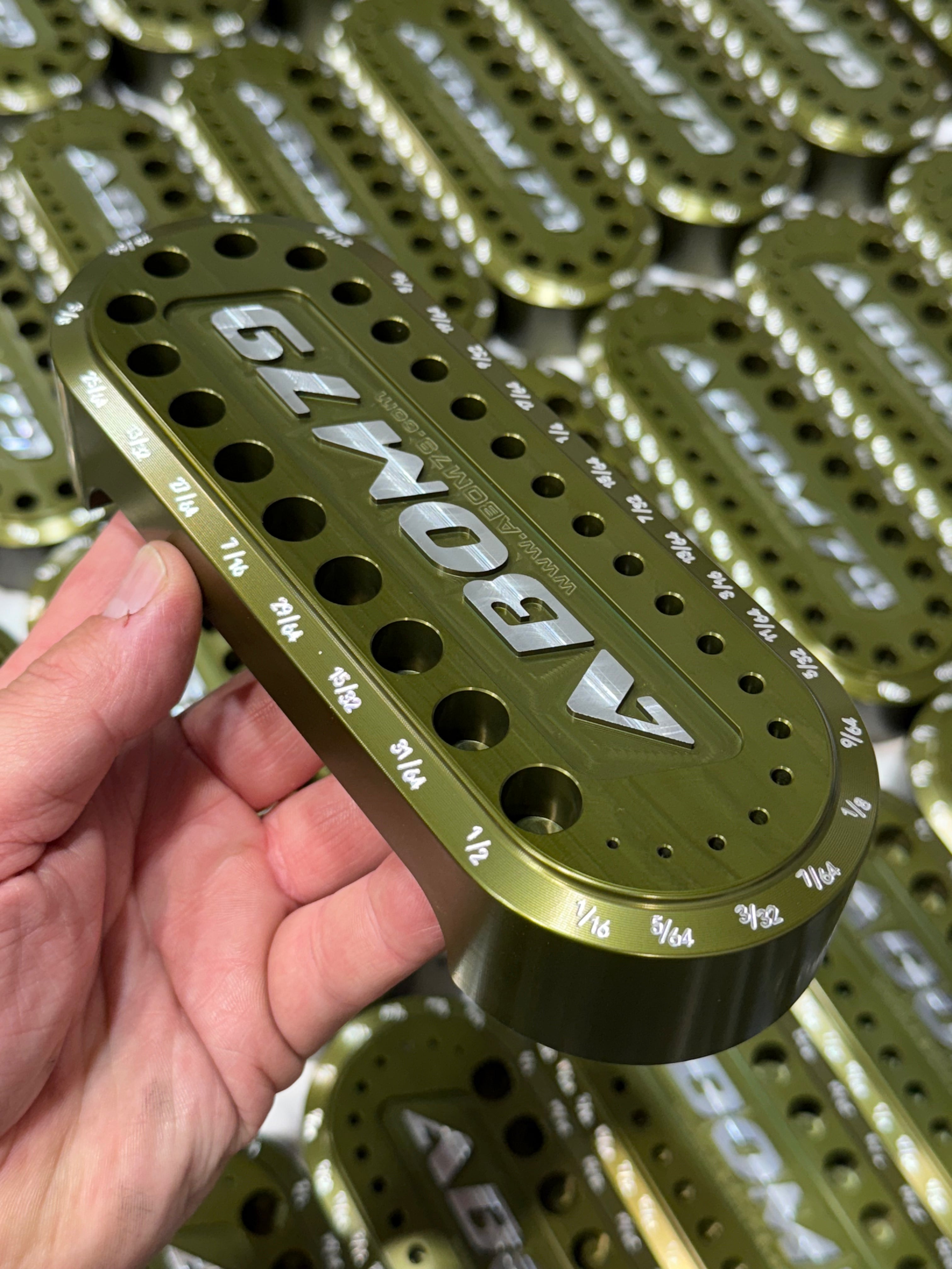 Abom Original Drill Index - Post Engraved - OD Green