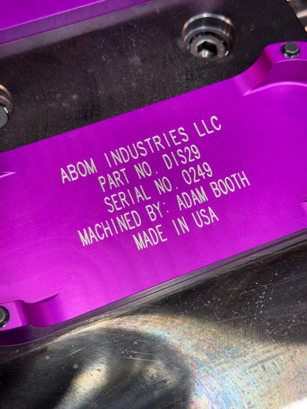 Abom Original Drill Index - Post Engraved - Purple