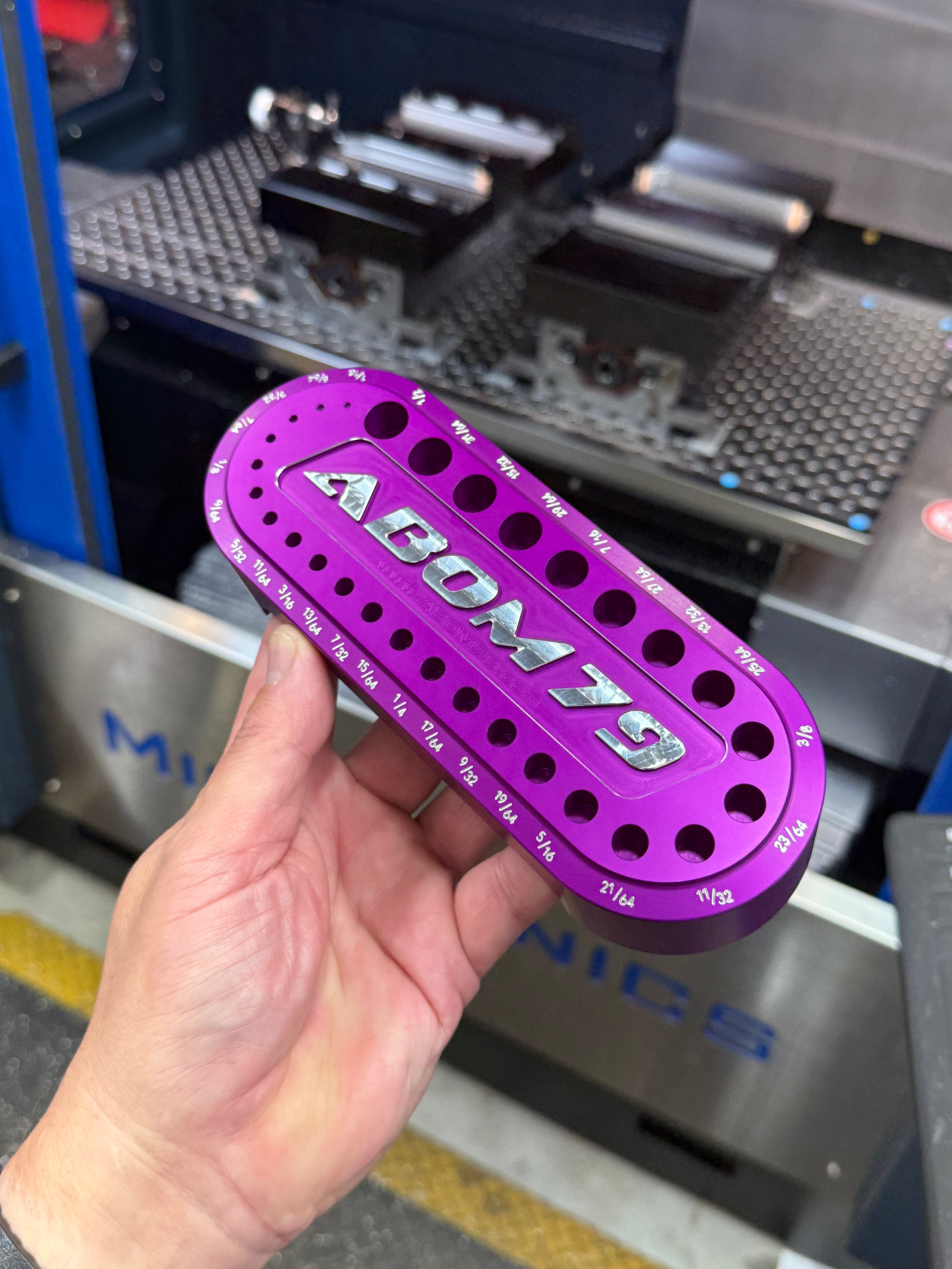 Abom Original Drill Index - Post Engraved - Purple