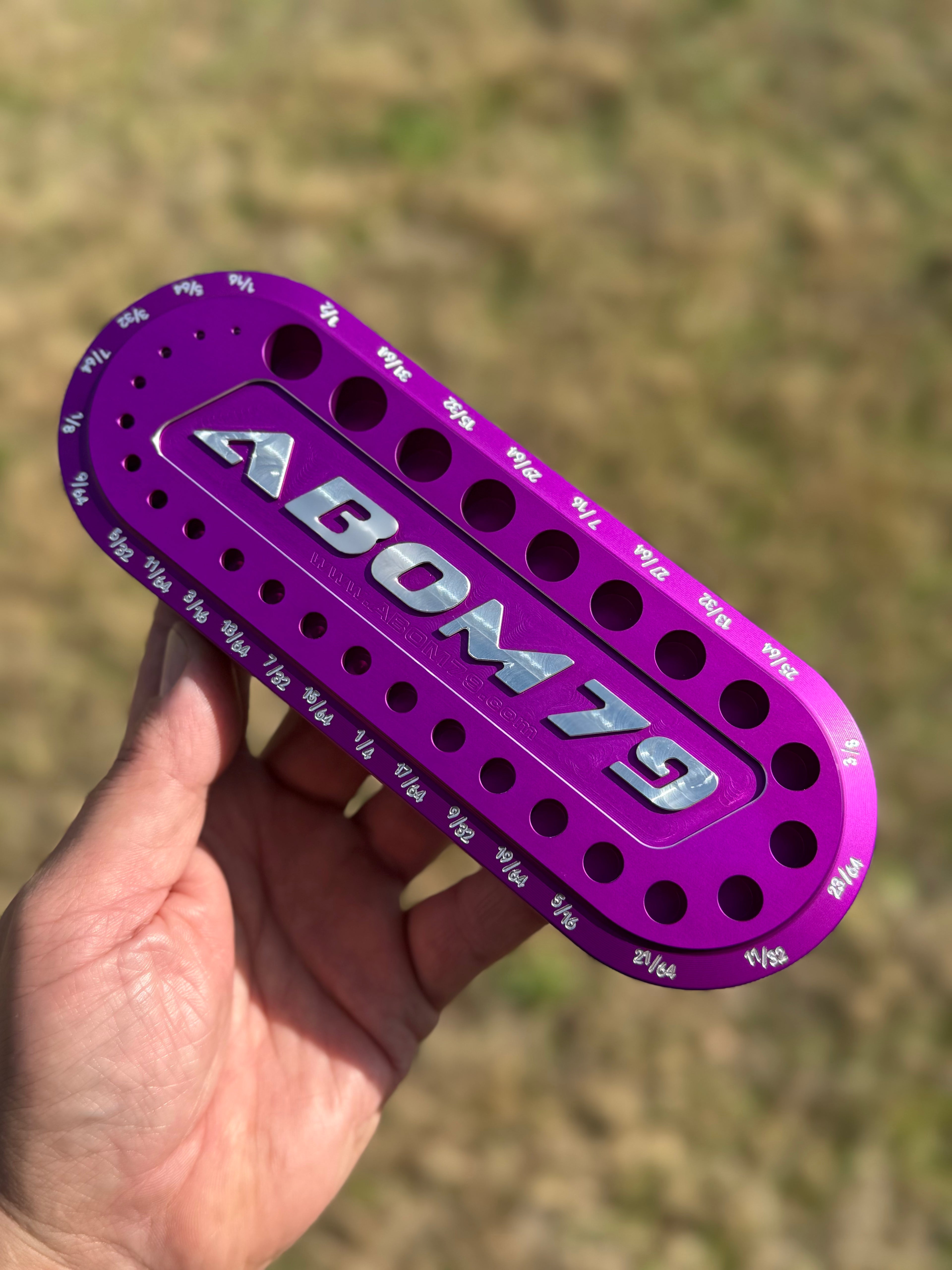 Abom Original Drill Index - Post Engraved - Purple