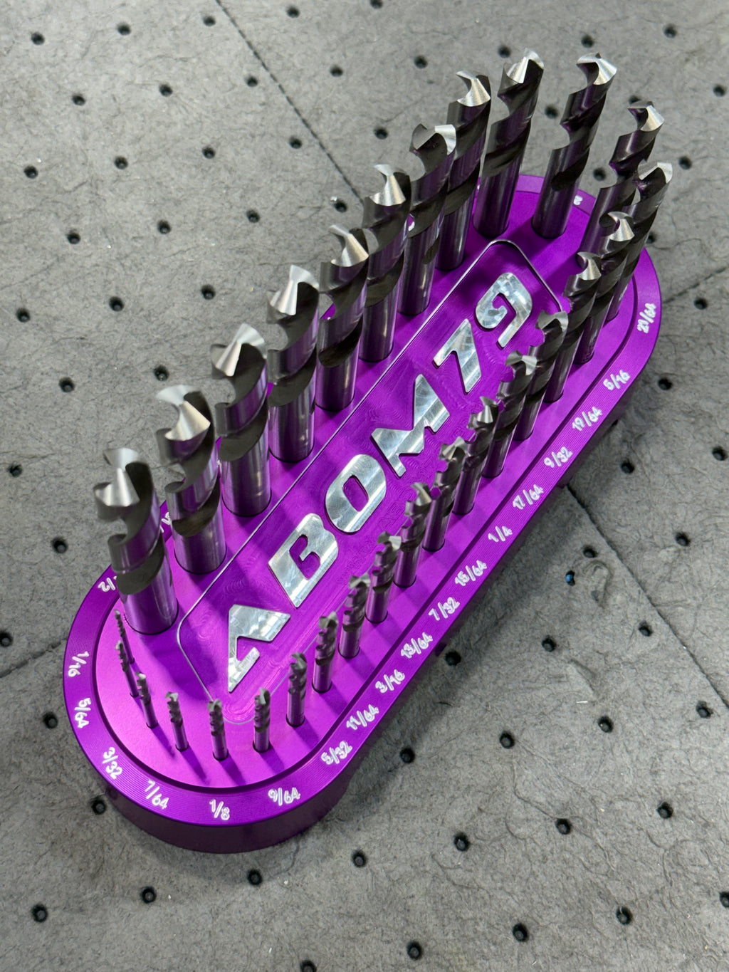 Abom Original Drill Index - Post Engraved - Purple