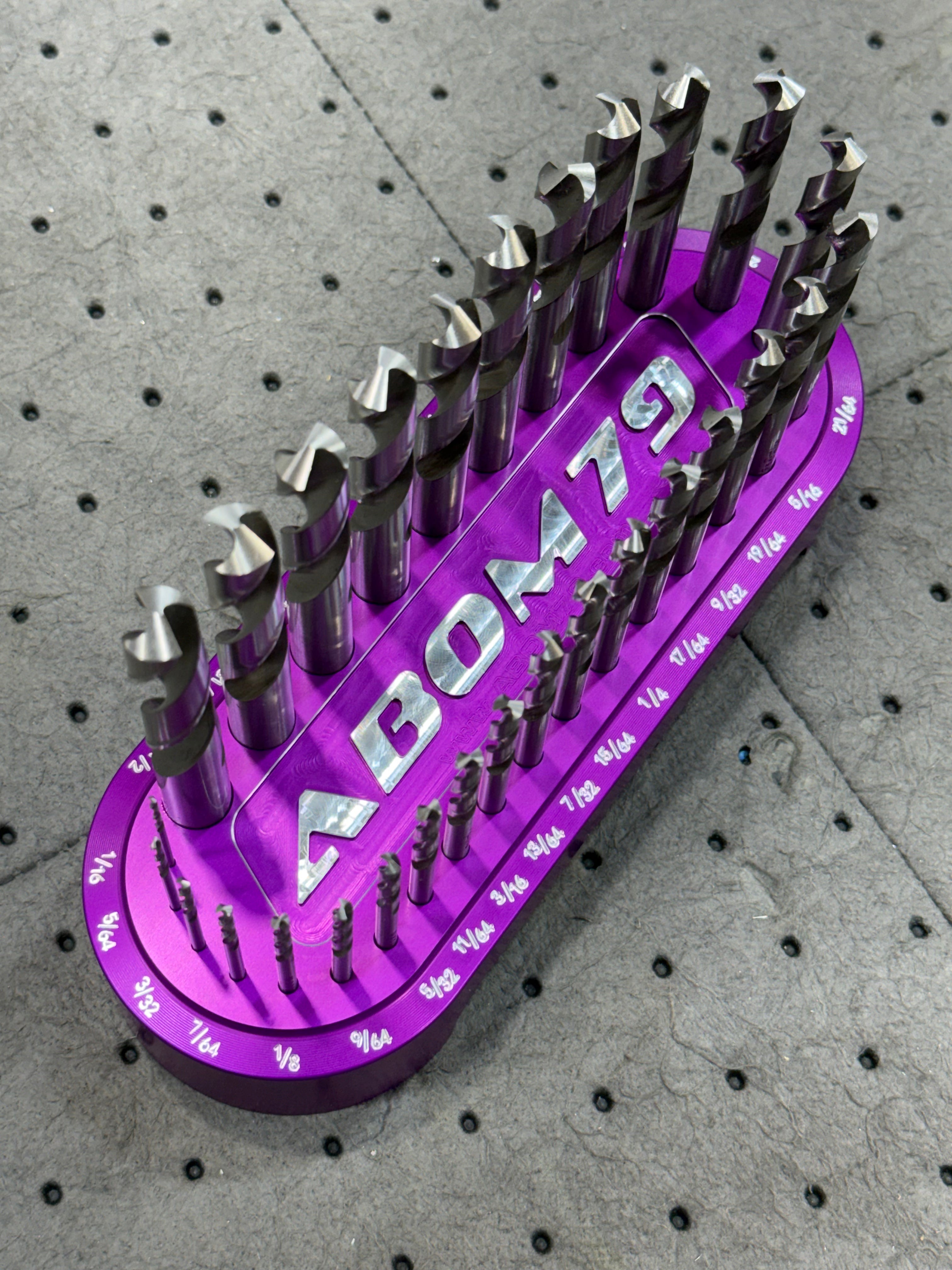 Abom Original Drill Index - Post Engraved - Purple