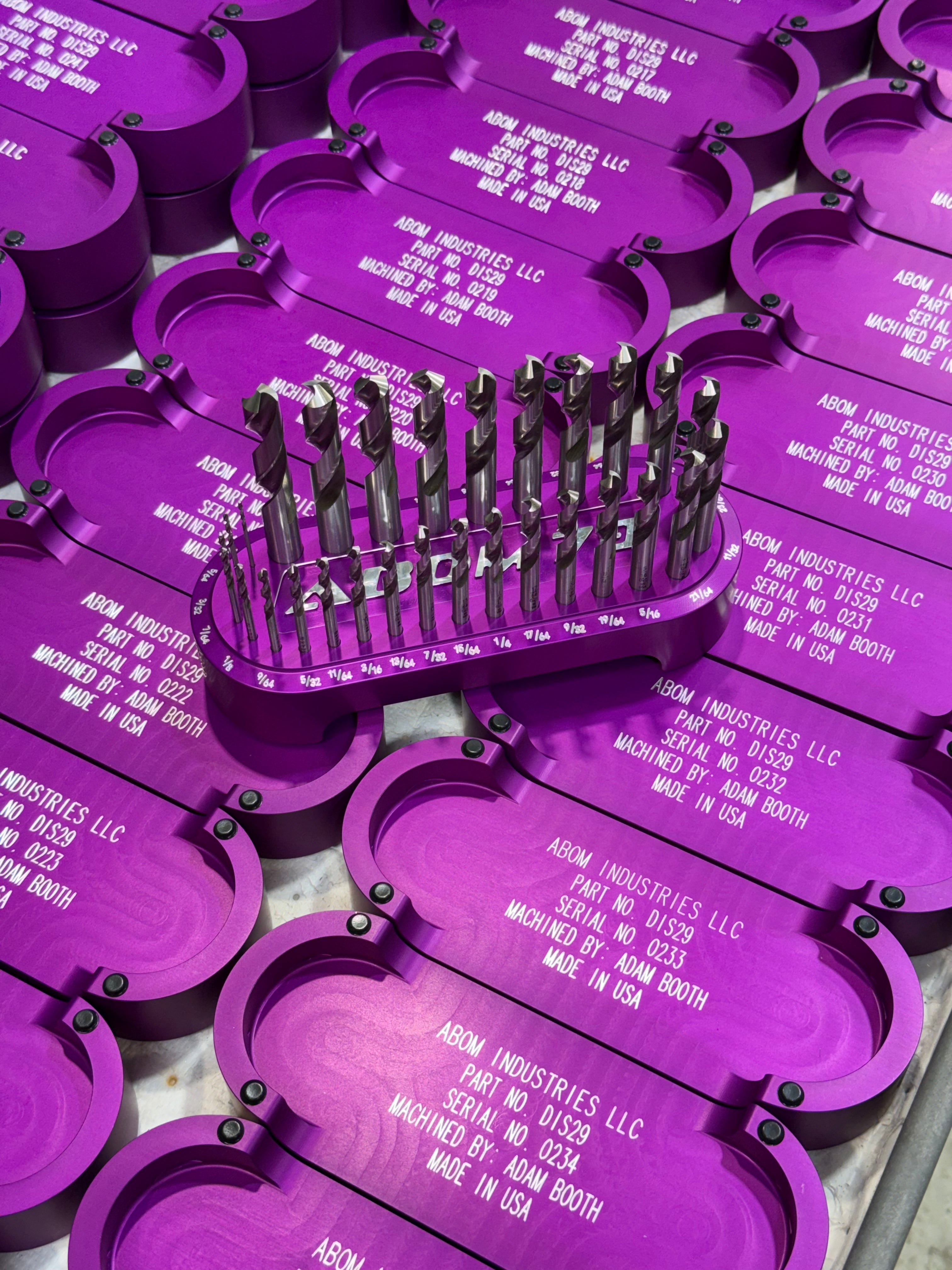 Abom Original Drill Index - Post Engraved - Purple