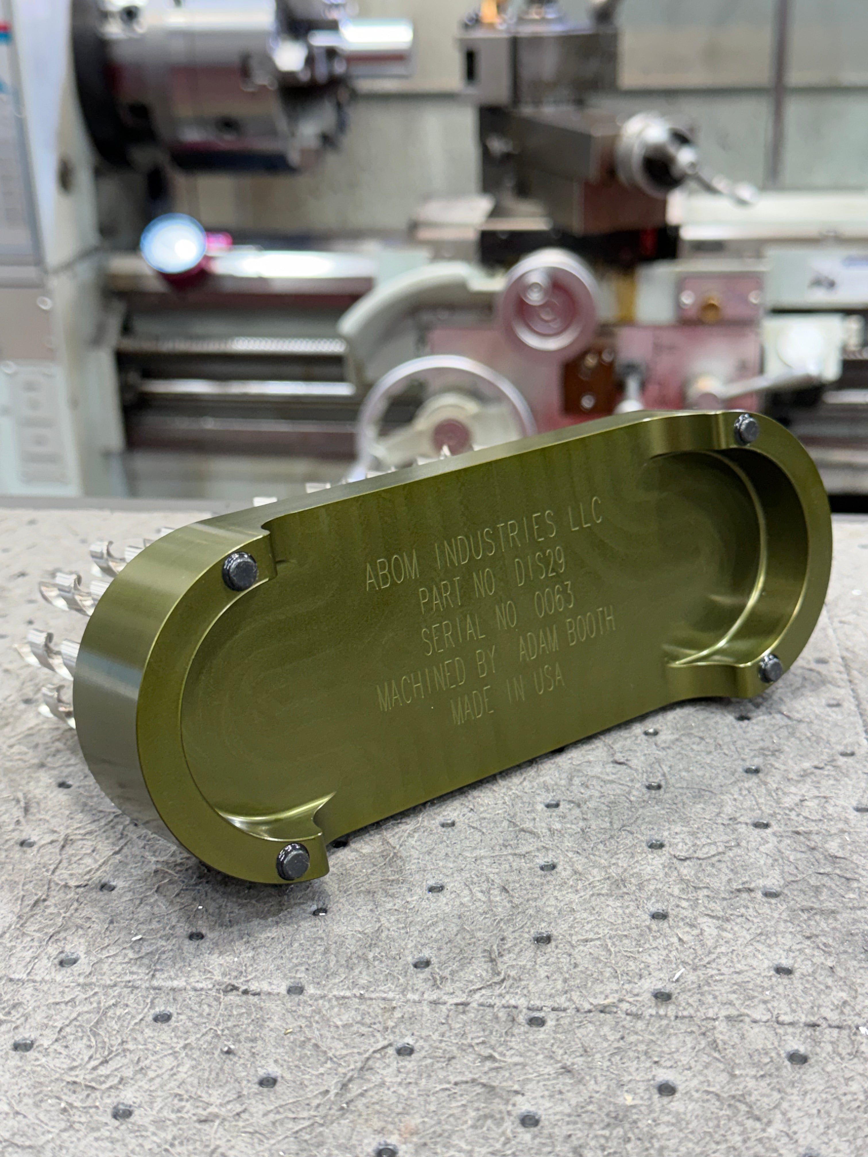 Abom Original Drill Index - Post Engraved - OD Green