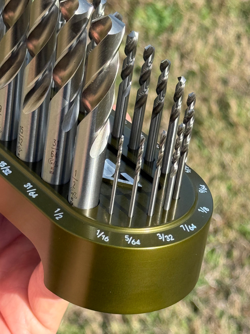 Abom Original Drill Index - Post Engraved - OD Green