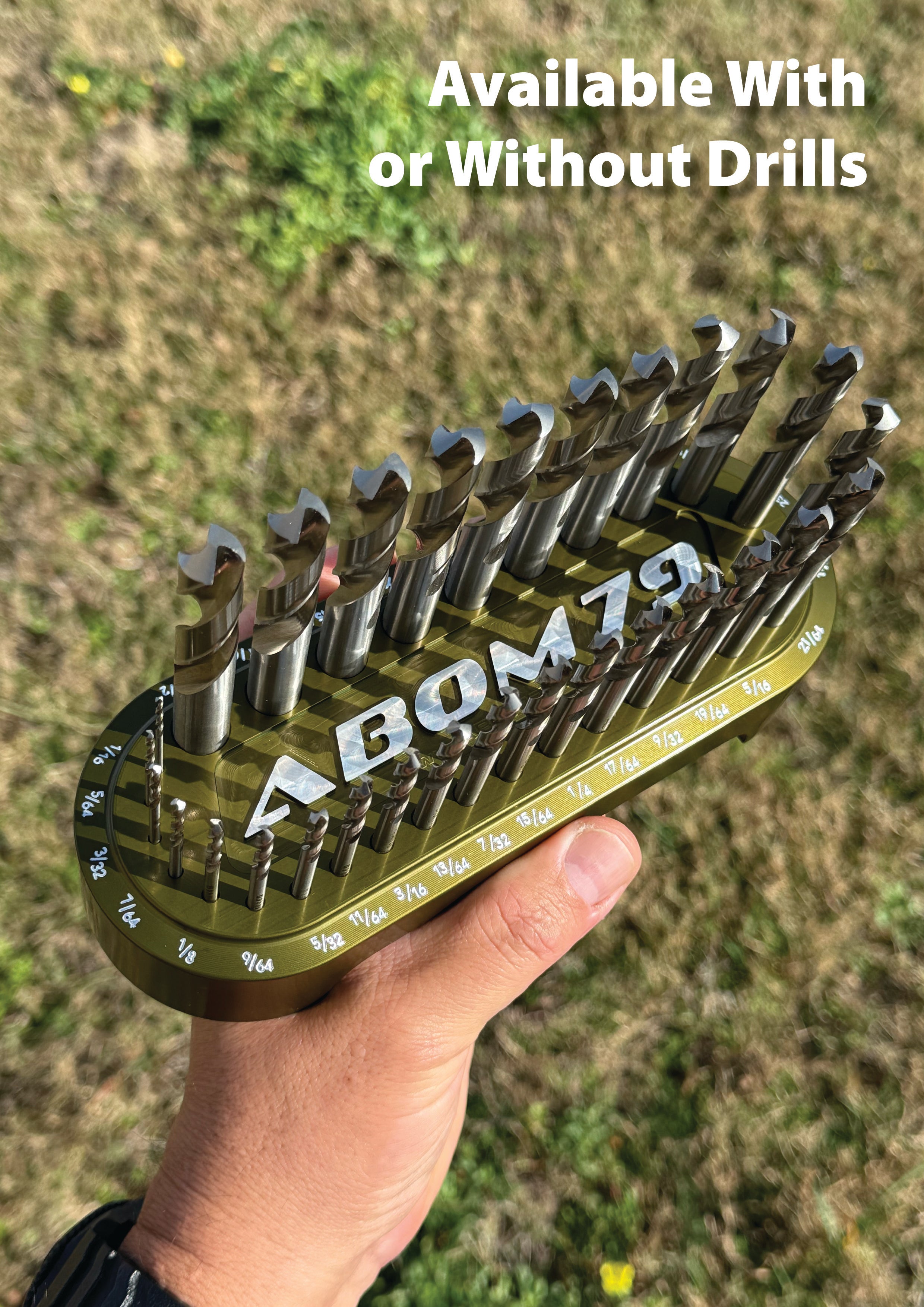 Abom Original Drill Index - Post Engraved - OD Green