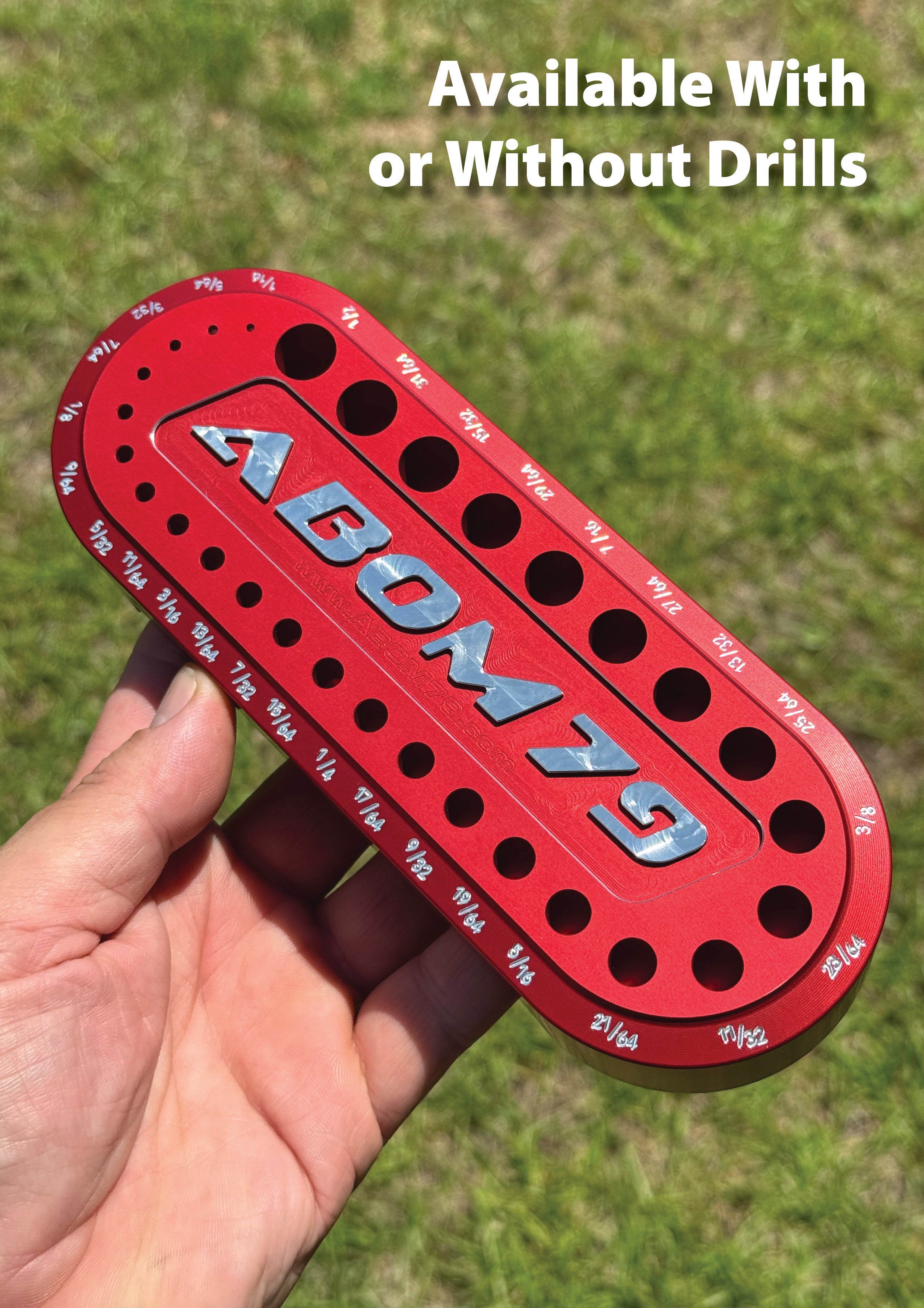 Abom Original Drill Index - Post Engraved - Matte Red